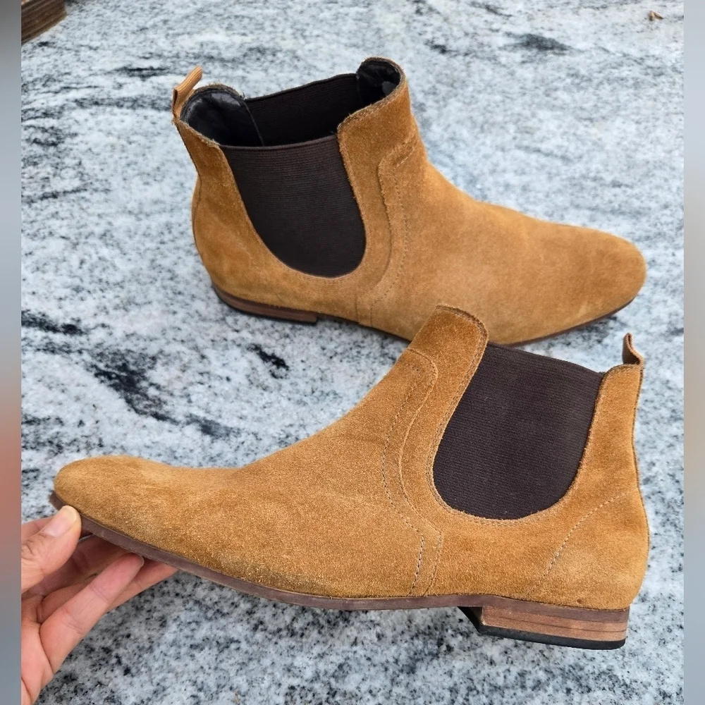 The Rail Mens Boots Brysen Chelsea 9 US 42M Suede Leather Slip On Casual Shoes